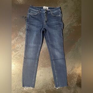 Free People Dark Blue Ankle Jeans